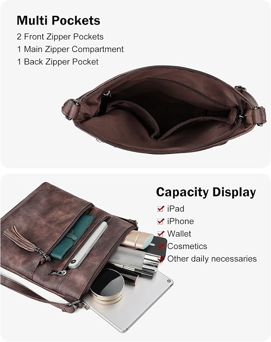MASINTOR Crossbody Purses for Women, Adjustable Strap Shoulder Bag - Image 3