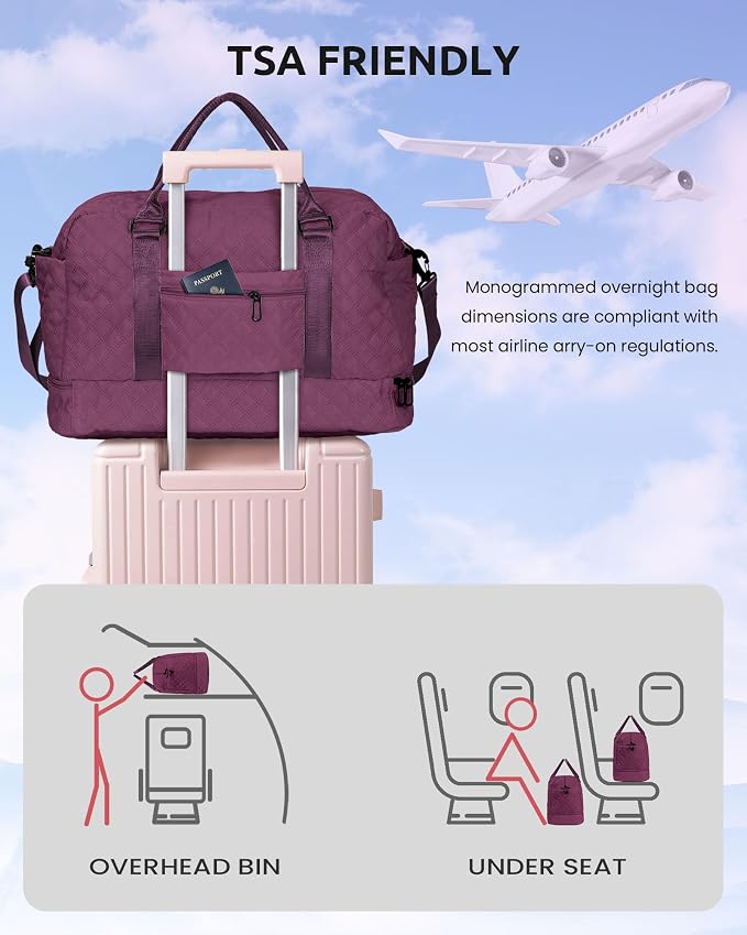 Birthday Gifts for 4 5 6 7 8 9 10 11 12 13 Year Old Girls-Initial Travel Bag - Image 4