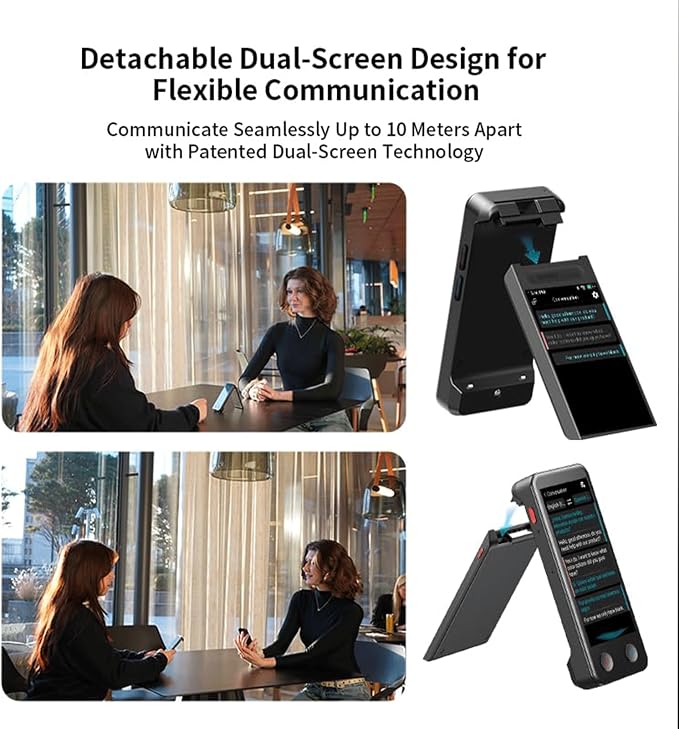 iTour D-pro Language Translator Device, Realtime Detachable Dual Screen AI - Image 4
