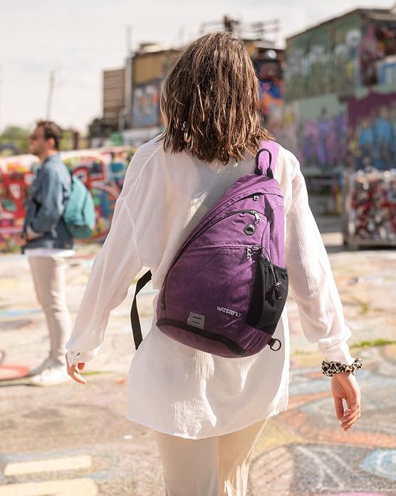 WATERFLY Large Crossbody Sling Bag: Over Shoulder Backpack Daypack Casual Cross - Image 6