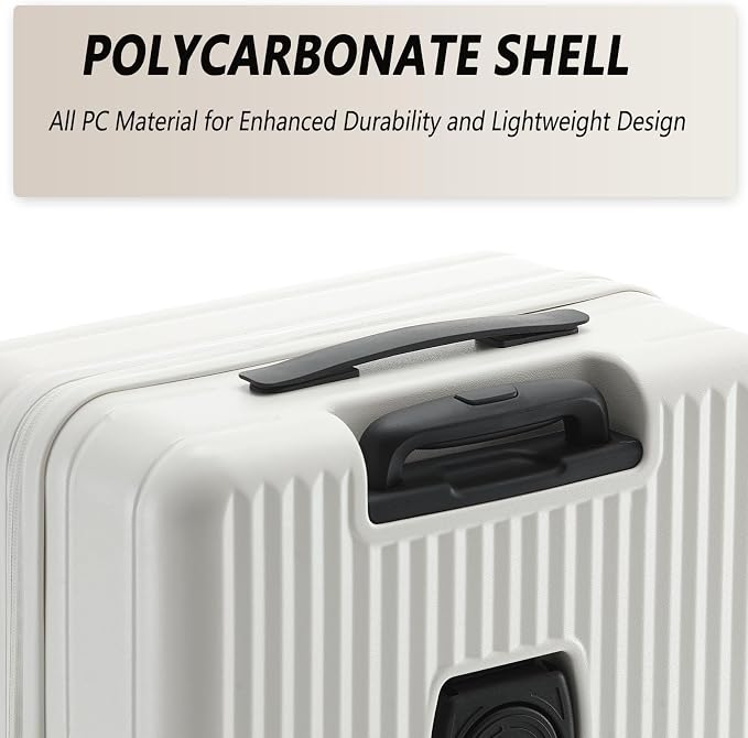 24 Inch Top Opening Checked Travel Luggage Expandable - Image 6