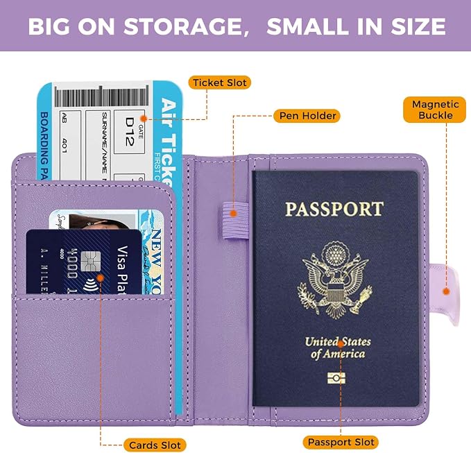Melsbrinna Premium Leather Passport Holder Covers Case, Waterproof Rfid - Image 2