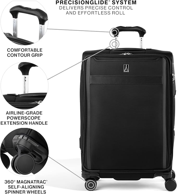 Travelpro VersaPack+ Lightweight Softside Expandable Checked Luggage, 8 Spinner - Image 5