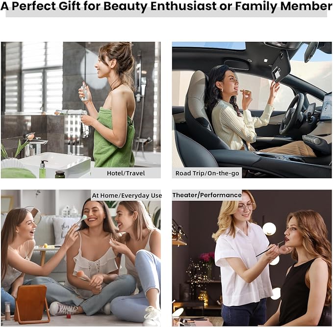 Travel Makeup Bag with LED Mirror and Light Travel Makeup Case Cosmetic - Image 7