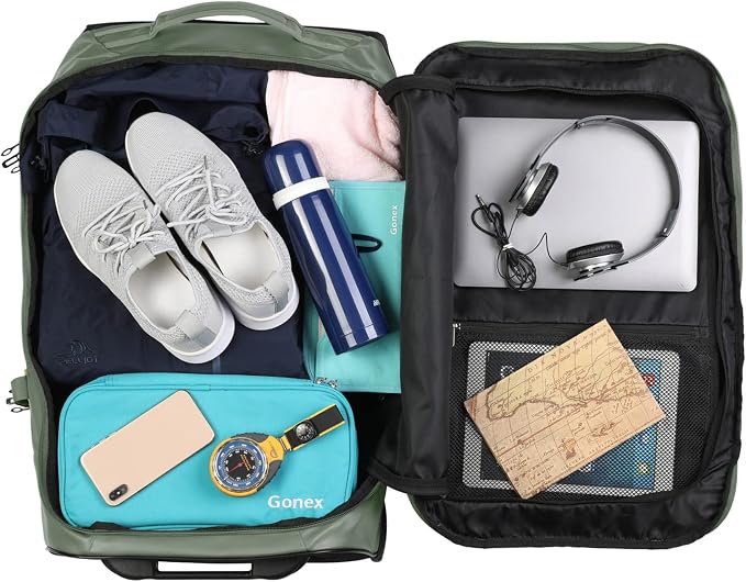 Gonex Rolling Duffle Bag with Wheels, 70L Water Repellent Wheeled Travel Duffel - Image 7