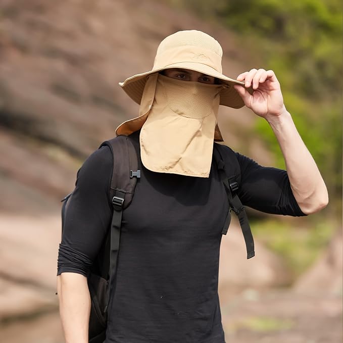 Sun Hats for Men Women Fishing Hat UPF 50+ Breathable Wide Brim Summer UV - Image 3