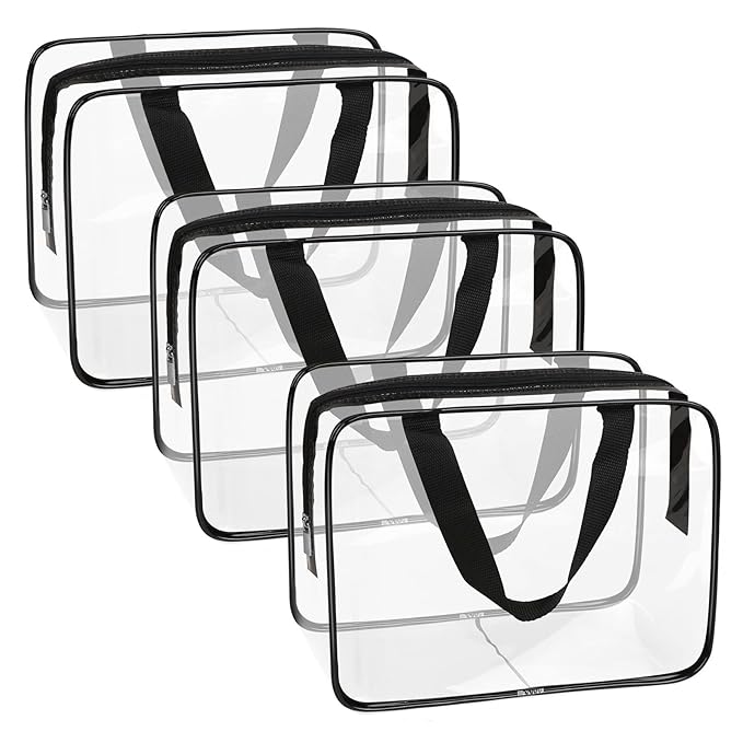 APREUTY Clear Makeup Bags, TSA Approved 3 Pcs Large Cosmetic Makeup Bags Set by WelcometoAPREUTY