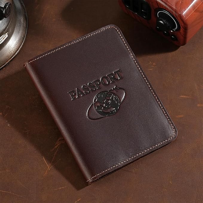 BIAOTIE Premium Leather Passport Holder Covers, Rfid Travel Wallet Passport - Image 5
