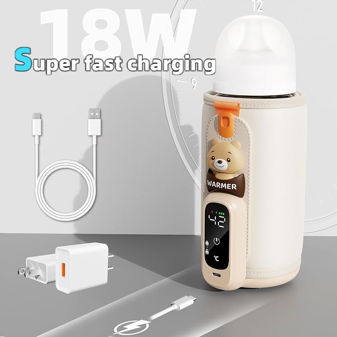 Portable Bottle Warmer for Breastmilk & Formula, Baby Rapid Milk Warmer - Image 12