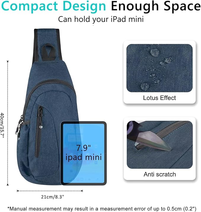 TITECOUGO Small Sling Bag, Lightweight Crossbody Backpack - Image 4