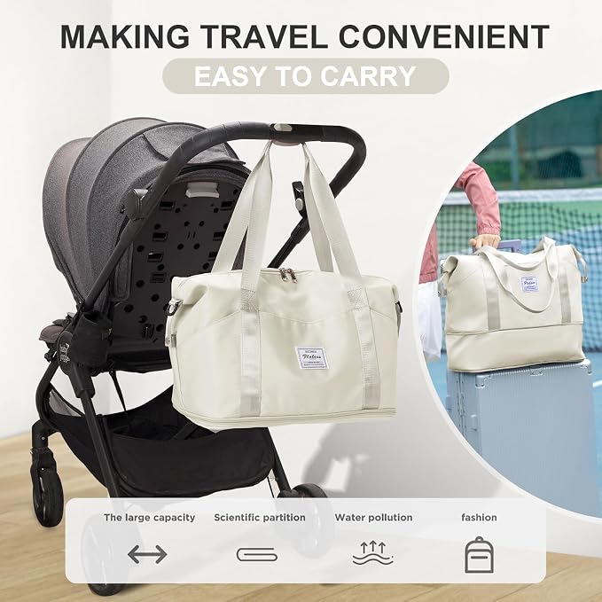Travel Duffel Bag, Sports Tote Gym Bag, Shoulder Weekender Overnight Bag - Image 2