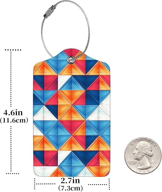 2 Pcs Luggage Tags for Suitcases, PU Leather Cruise Ship Luggage Tags - Image 3