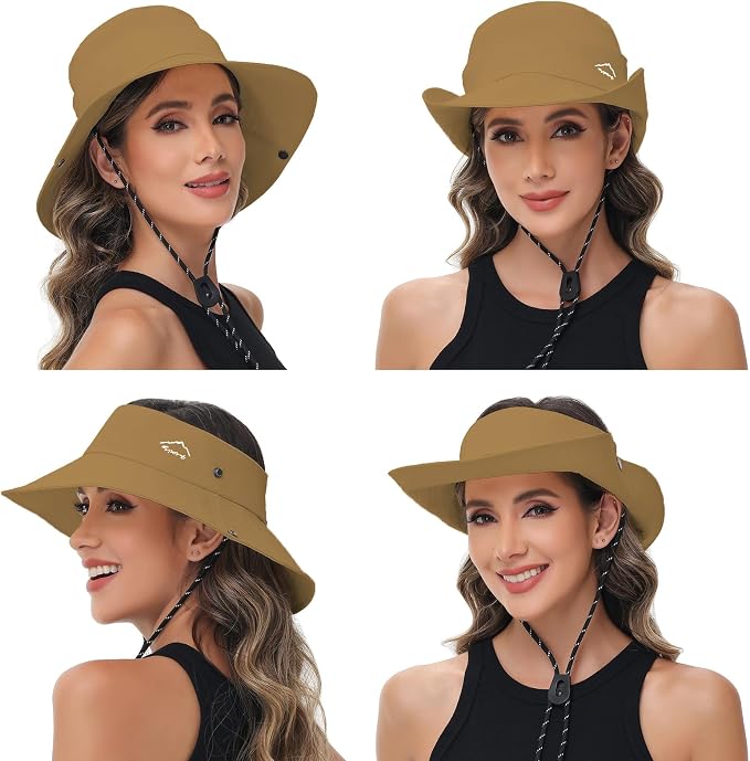 Sun Hats for Women Bucket Hat UV Protection Fishing Hat Wide Brim Safari Hats 2 - Image 2