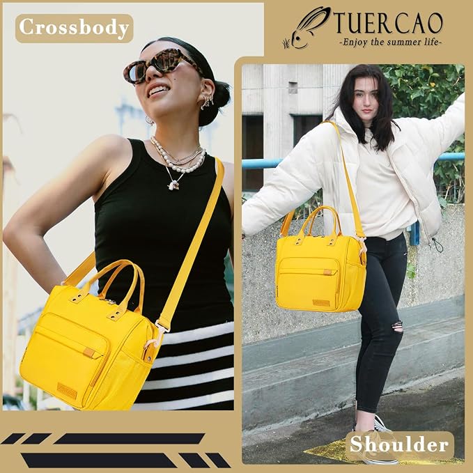TuErCao Yellow Lunch Box for Women Insulated Lunch Bag for Young Ladies Lunch - Image 5