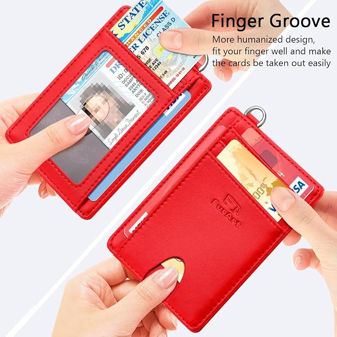 FurArt Slim Minimalist Wallet, Front Pocket Wallets, RFID Blocking, Credit Card - Image 3