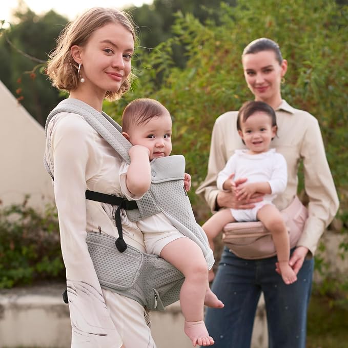 Momcozy Baby Carrier with Hip Seat, 2-in-1 Forward-Facing Carry - Image 8