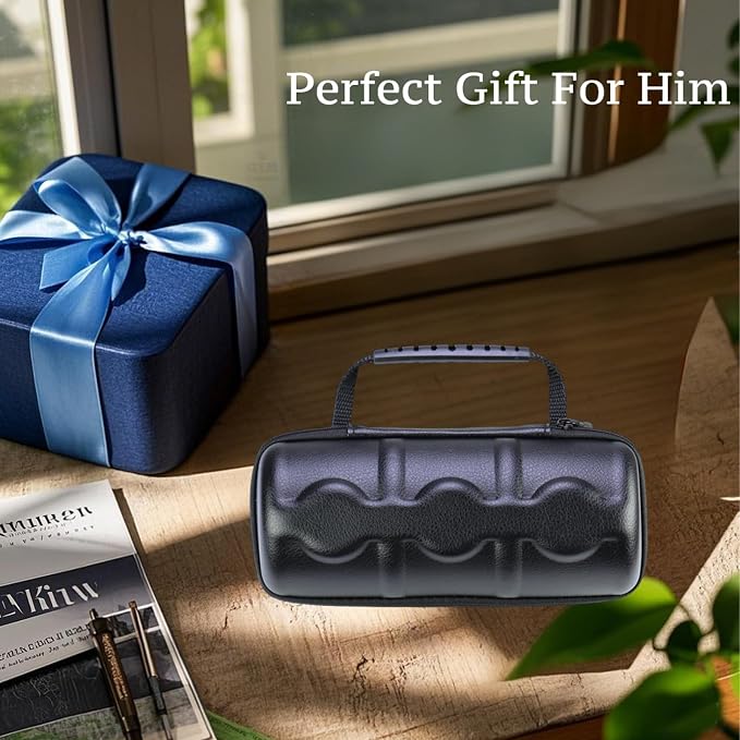 Juntan 3 Slots Hard Watch Travel Case, Portable PU Leather Zipper Storage - Image 4