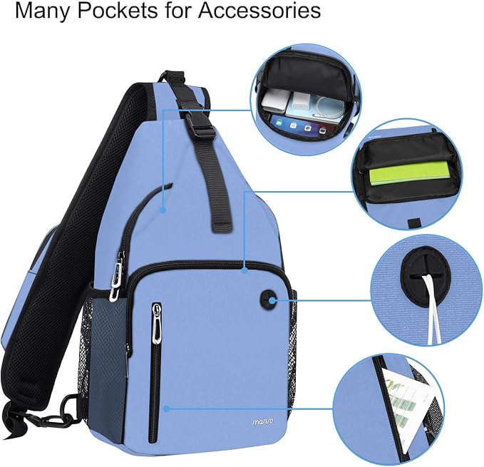 MOSISO Sling Backpack Bag, Crossbody Shoulder Bag Travel Hiking Daypack Chest - Image 3