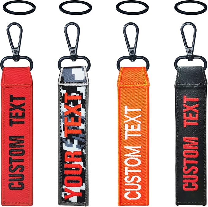 Custom Luggage Tags, Custom Personalized Luggage tag Name, Embroidery Key Ring by Unknown