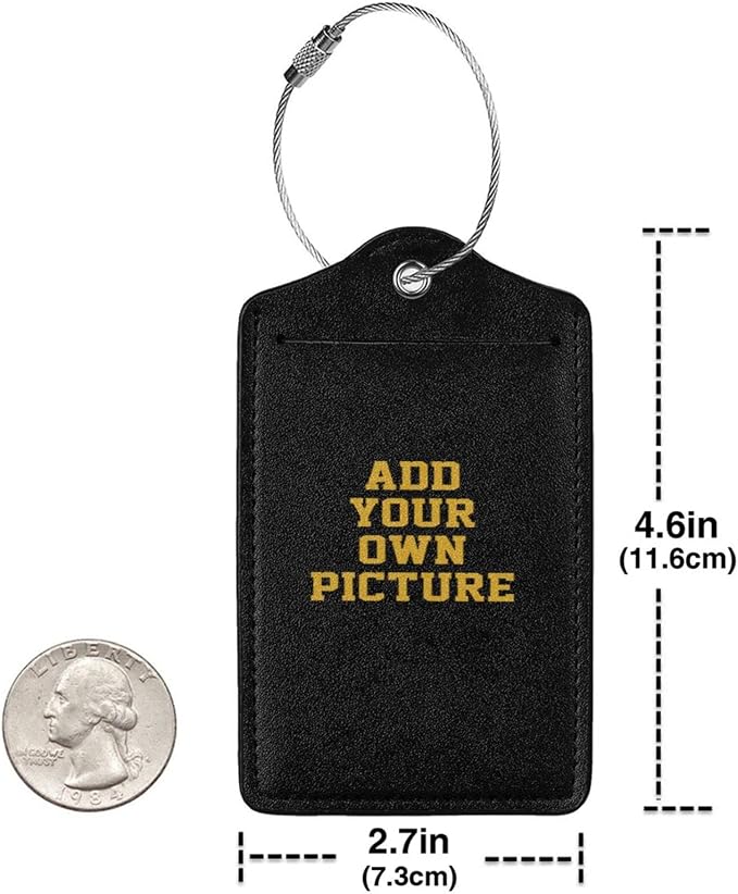 2PC Custom Luggage Tags Personalized Leather Luggage Tag - Image 4