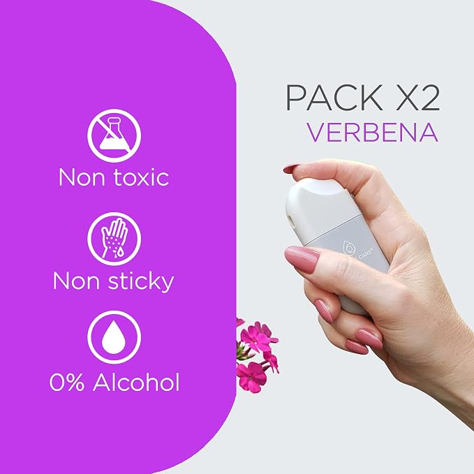 POCKET CARE | 2 Pack Verbena Scented Hand sanitizer Spray 15 ml - Image 3
