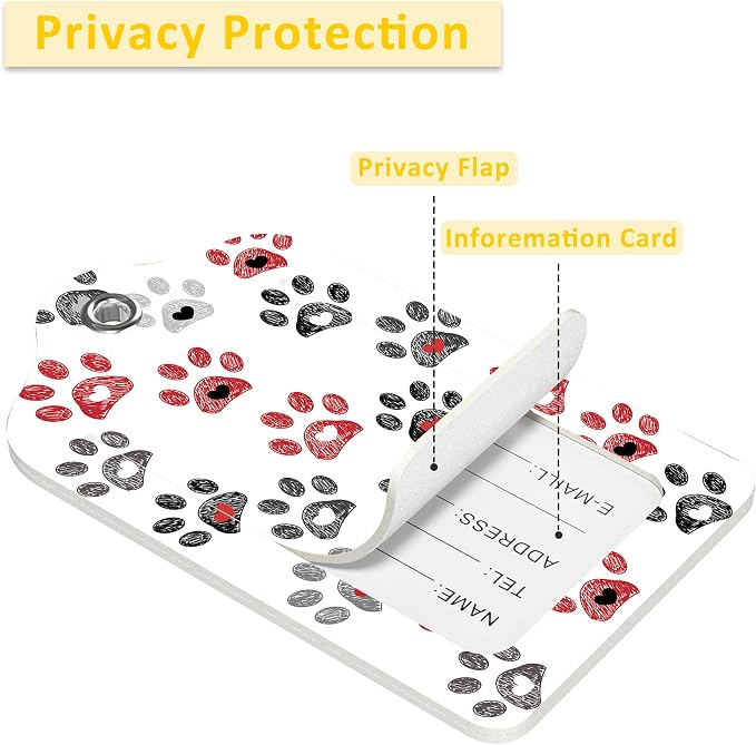 2 Pack Paw Pattern Luggage Tags - Image 4