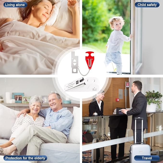KERUI Door Stop Alarm & Portable Door Lock, Dual Protection Security Door - Image 7