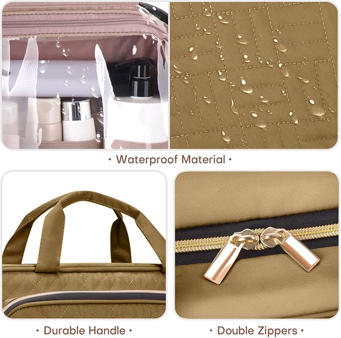 Toiletry Bag for Women with Jewelry Organizer Compartment, Travel Makeup - Image 4