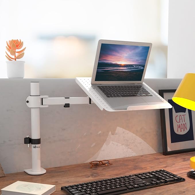 WALI Laptop Mount Arm for Desk, Laptop Tray, Fully Adjustable, - Image 3