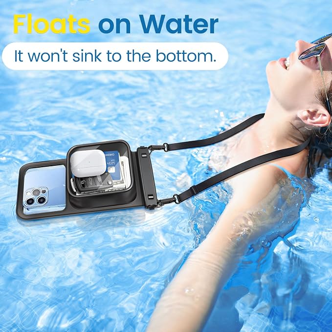 Niveaya [Floatable Floating Waterproof Phone Pouch 2 Pack-Up to 8.5", Large - Image 2