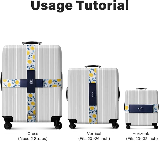 Luggage Straps for Suitcases, Adjustable Luggage Elastic Belt, Travel - Image 3