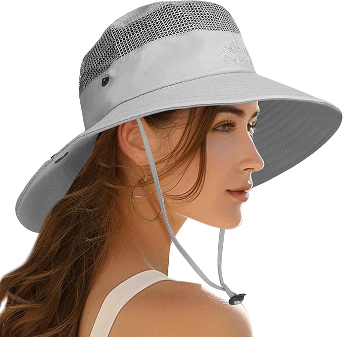 PFFY Sun Bucket Hats for Men Women 3” Wide Brim UPF 50+ Fishing & Beach Hat by PFFY