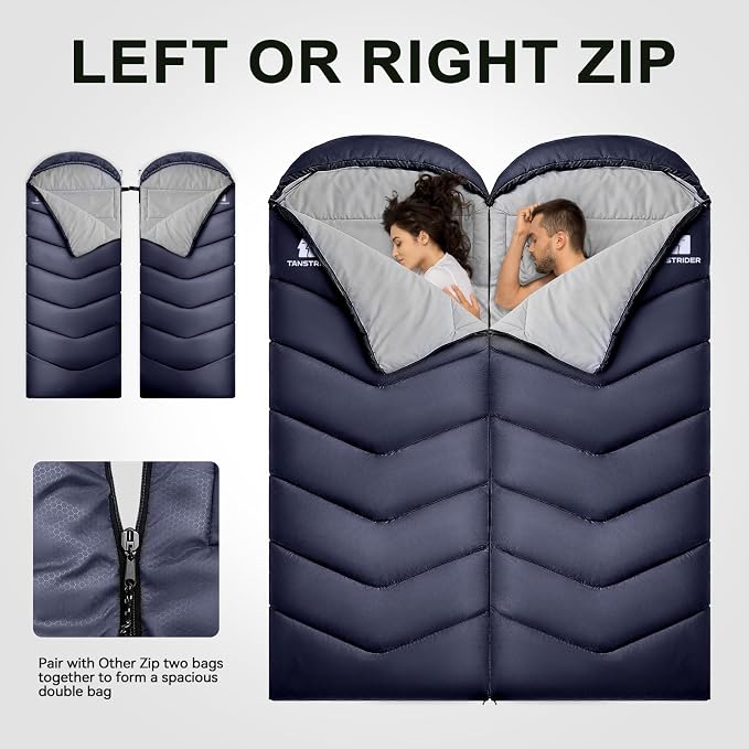 Sleeping Bags for Adults Cold Weather, Waterproof, Lightweight Camping Sleeping - Image 3