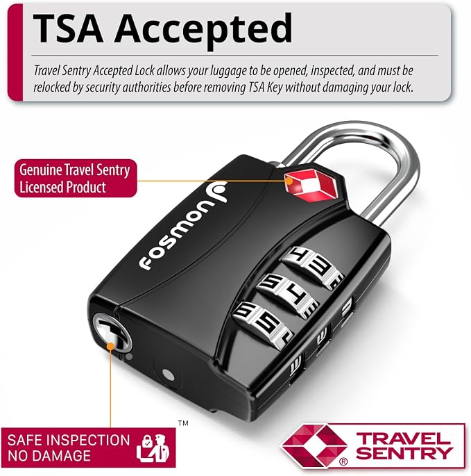 Fosmon TSA Approved Locks for Luggage. Suitcase Locks - Image 2