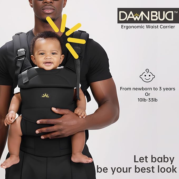 Baby Carrier for Newborns to Toddlers, Adjustable, Ultra-Soft and Weightless - Image 2