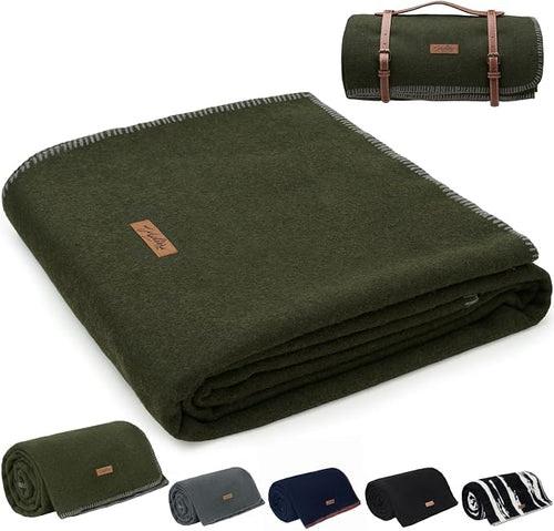 100% Wool Blanket, Military Wool Blanket, Sporting Events, Survival Kits by EmbraceCozyWarmthandUltimateComfort