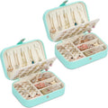 Travel Jewelry Box, PU leather Small Jewelry Organizer by XZUZ