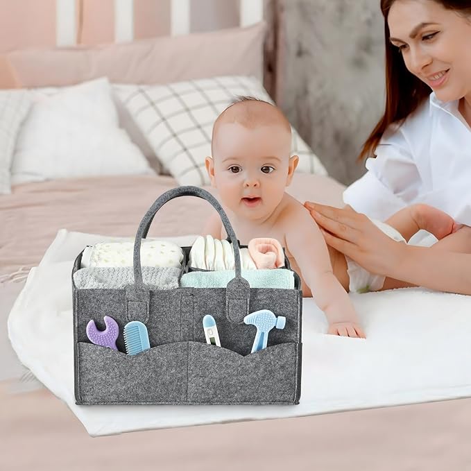 PandaEar Baby Diaper Caddy Organizer, Portable Travel Diaper Organizer - Image 2