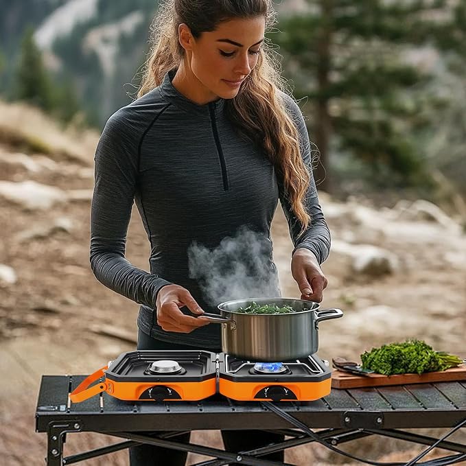 Adjustable 2-Burner Portable Stove - Image 3