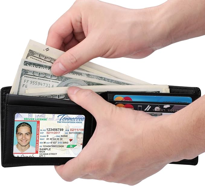 Wallet for Men-Genuine Leather RFID Blocking Bifold Stylish Wallet - Image 6