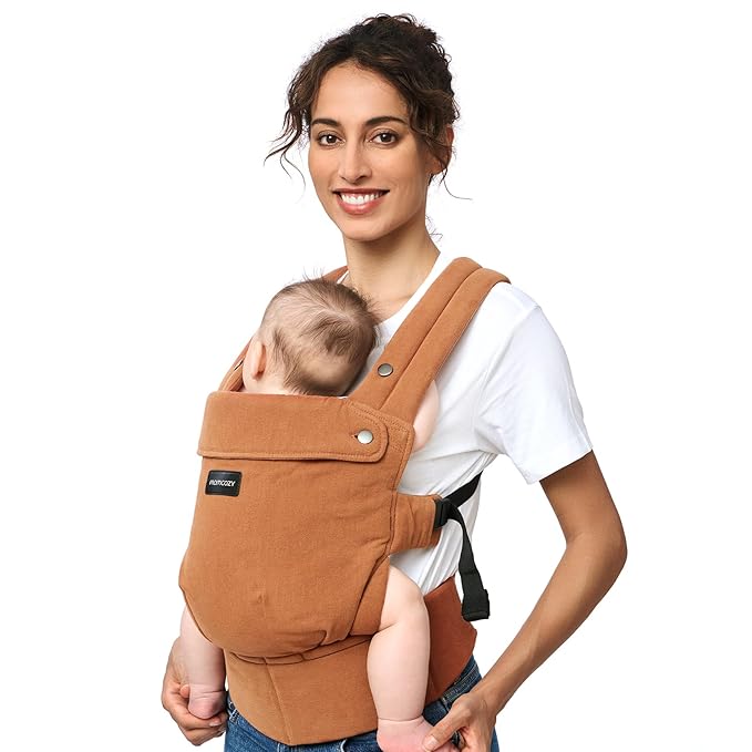Momcozy Baby Carrier with Natural Cotton Linen, Built to Last, Ergonomic Design by Momcozy