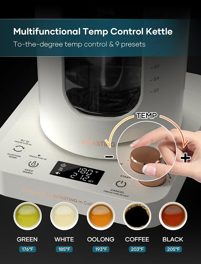 Electric Tea Kettle, INTASTING Glass Electric Kettle - Image 3