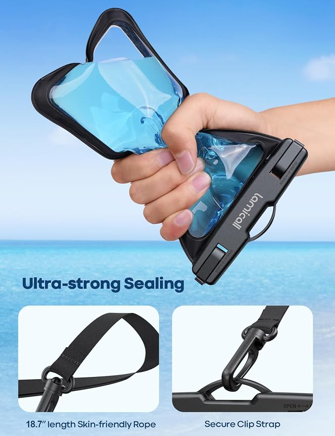 Lamicall 2Packs Waterproof Pouches, Beach Vacation Essentials - Image 6