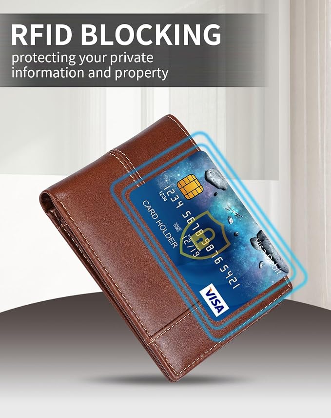 Swallowmall Mens Wallets RFID Blocking Leather Wallet - Image 2