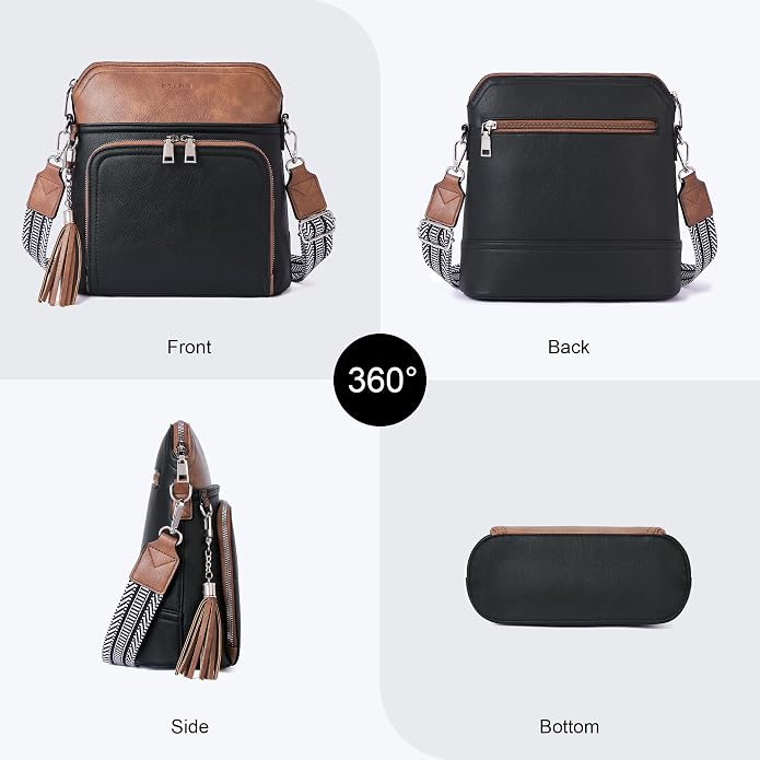 Crossbody Purse for Women, Lightweight Medium Crossbody Bag Soft Leather - Image 7