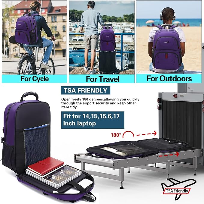 ProEtrade Travel Backpack, Extra Large Laptop Backpack School Business Anti - Image 5