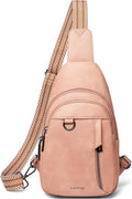 7L Sling Bag for Women Men Leather Small Sling Backpack Daypack Anti Theft by LATMAP