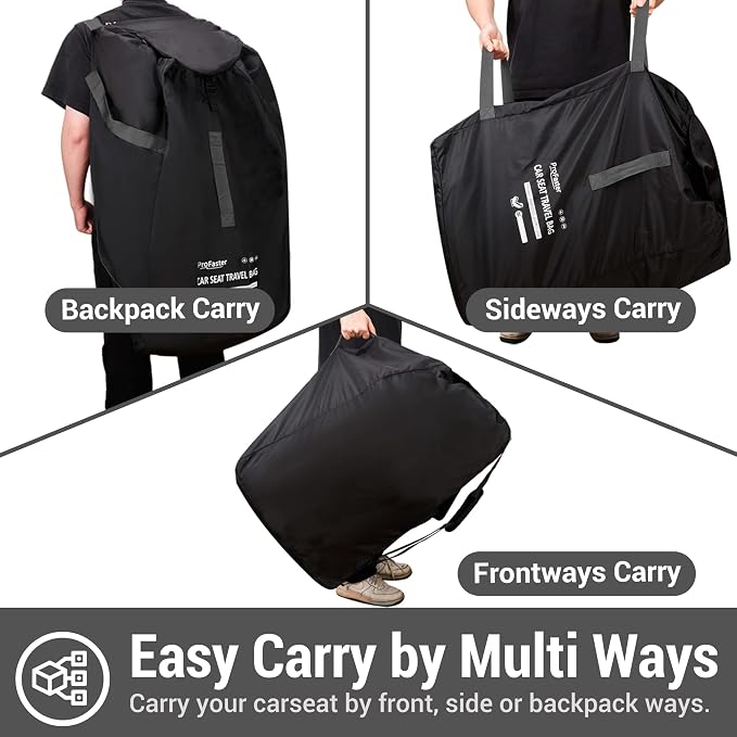 Car Seat Travel Bag Backpack for Air Travel Universal Infant Carseat Gate Check - Image 4