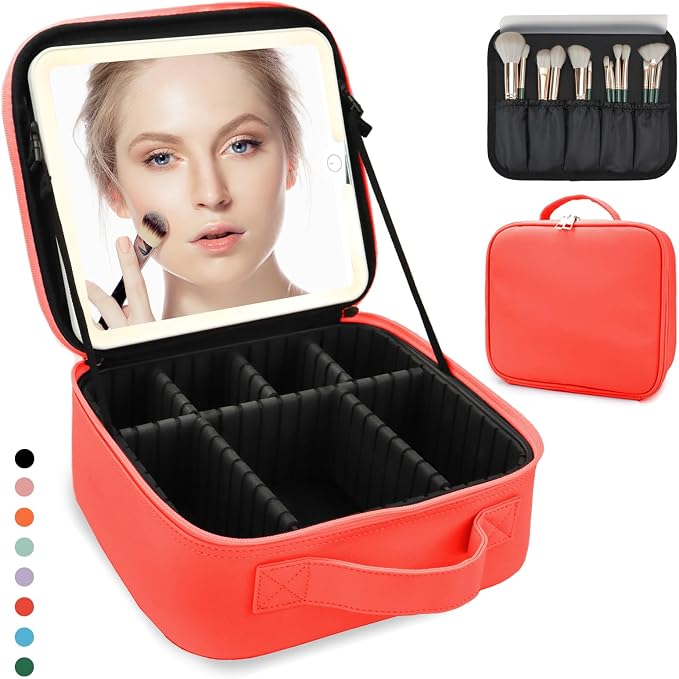 Travel Makeup Bag for Women and Makeup Artists Cosmetic Organizer Large Makeup by MORMIDTravelMakeupBag