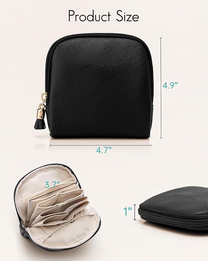 Vlando Small Jewelry Travel Case, Jewelry Pouch Bags - Image 3